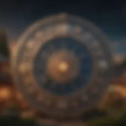 Astrological chart showcasing the twelve houses