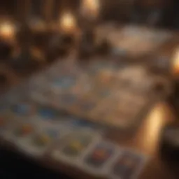 Mystical Tarot Cards Spread on a Table