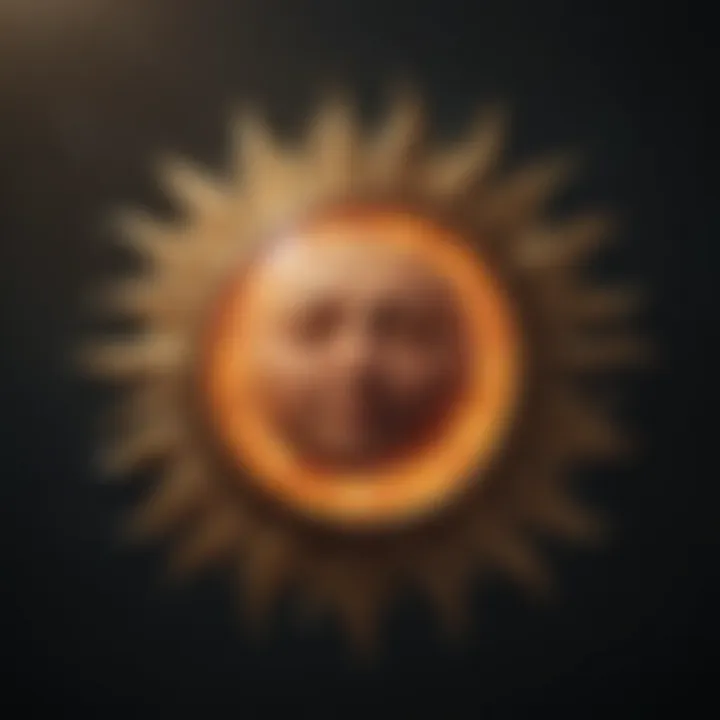 Illustration of sun symbol in astrology