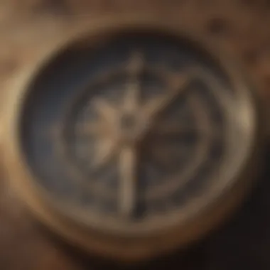Vintage Compass representing Navigation and Direction in Capricorn Rising