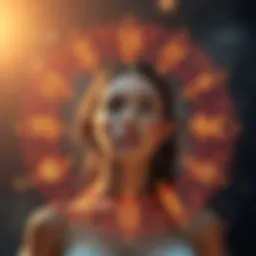 Celestial bodies alignment showcasing zodiac signs