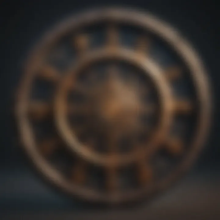 Zodiac wheel with astrological symbols