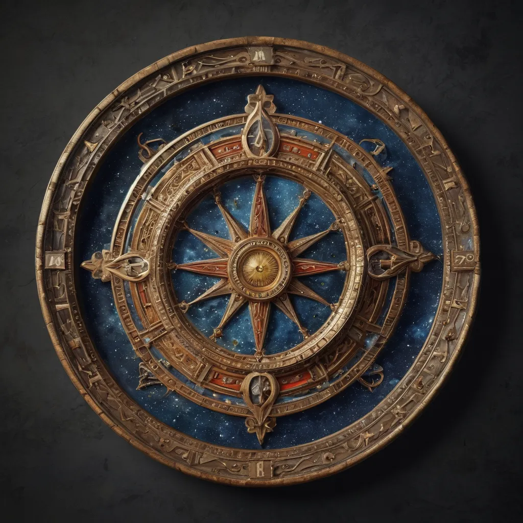 A tarot card featuring the astrological zodiac wheel, symbolizing the interconnectedness of soulmate energies.